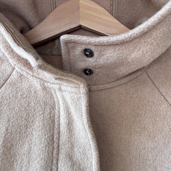 Luxury Kids Beige Cape Coat NWOT | Size 6–7 Hooded Wool-Blend Winter Beautiful - Picture 10 of 16